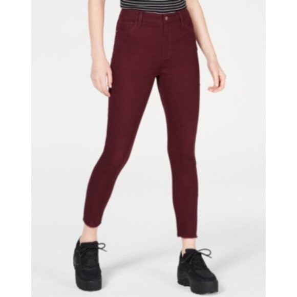 TINSELTOWN Junior's Colored High Rise Raw Hem Ankle Length Skinny Jeans NWT 7 - Picture 8 of 8